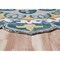Homeroots 6 ft. Round Teal Floral Mandala Area Rug 396211 - alternate 4